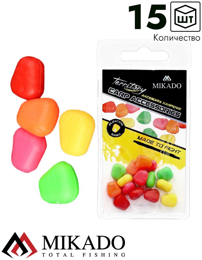 Кукуруза полиуретановая Mikado всплывающая (разноцветная)  (15 шт )