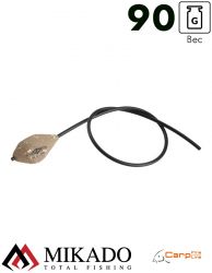 Грузило карповое Mikado скользящее с антизакр. отцентрованное (песочный) 11S  90 г.