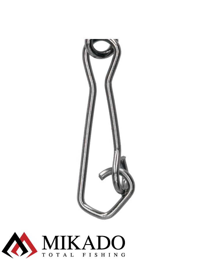 Застежка с вертлюжком Mikado Hooked snap № 10,  тест 26 кг. (10 шт.)