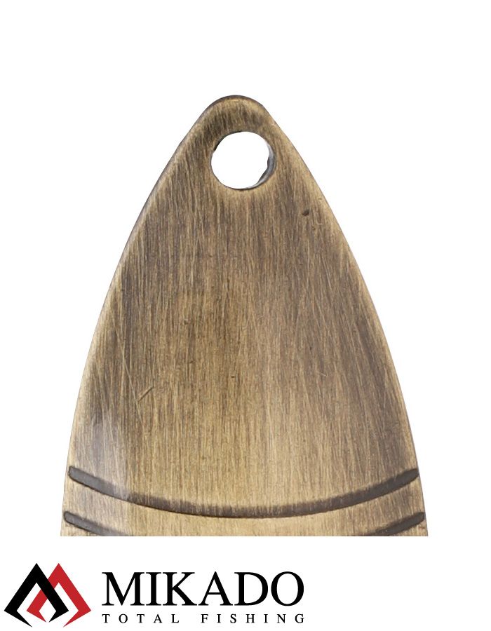 Блесна колеблющаяся Mikado ALGA №0, 10 г., 4.4 см., состаренная латунь