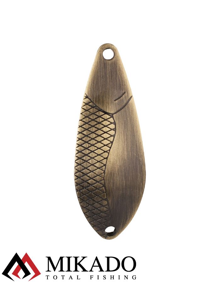 Блесна колеблющаяся Mikado DANCER №5, 28.5 г., 9.5 см., состаренная латунь