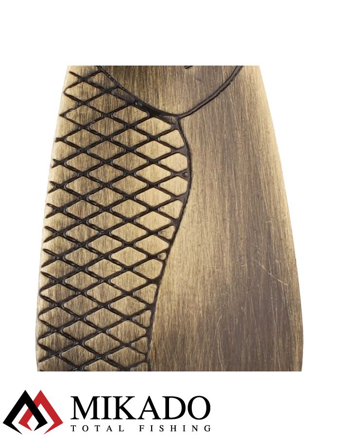 Блесна колеблющаяся Mikado DANCER №5, 28.5 г., 9.5 см., состаренная латунь