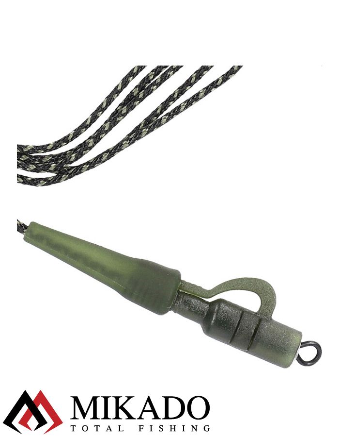Лидкор-монтаж Mikado Territory с клипсой, вертлюгом и петлёй 80 см. (уп.-2шт.) AMC-ZK-003