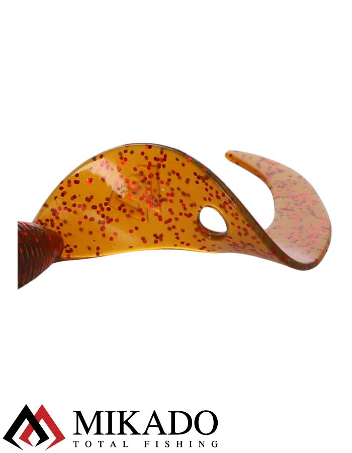 Твистер Mikado TWISTER 51 мм., 1.5 г. MOTOROIL RED (8 шт.)