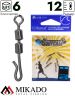 Вертлюг двойной роликовый с быстросъемом Mikado SURFCAST № 12 (упак.= 6 шт.)