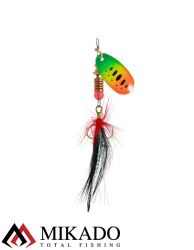 Блесна вращающаяся с кисточкой Mikado BLASTER № 3, 6 г., серебро/29