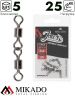 Вертлюг роликовый Mikado JAWS двойной, 3см., 25кг. (5шт.)