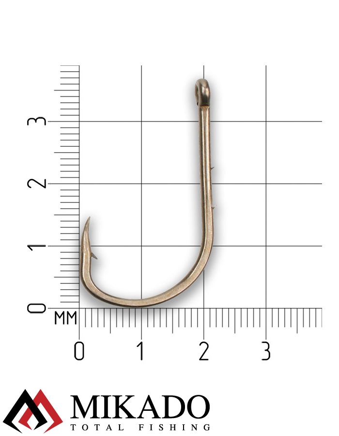 Крючки Mikado SENSUAL - BAITHOLDER № 2/0 BROWN (с ушком) ( 10 шт.)