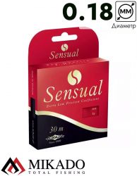 Леска мононить Mikado SENSUAL 0,18 (30 м) - 4.95 кг.