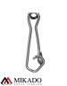 Застежка с вертлюжком Mikado Hooked snap № 12,  тест 18 кг. (10 шт.)