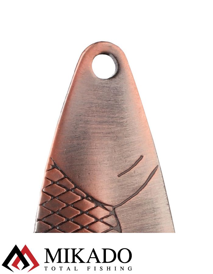 Блесна колеблющаяся Mikado DANCER №5, 28.5 г., 9.5 см., состаренная медь