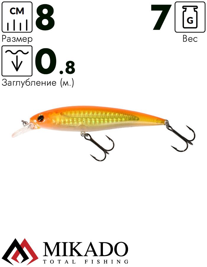 Воблер Mikado BLEAK 8 см. / 08 - плавающий