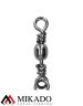 Застежка с вертлюжком Mikado Hooked snap № 14,  тест 18 кг. (10 шт.)