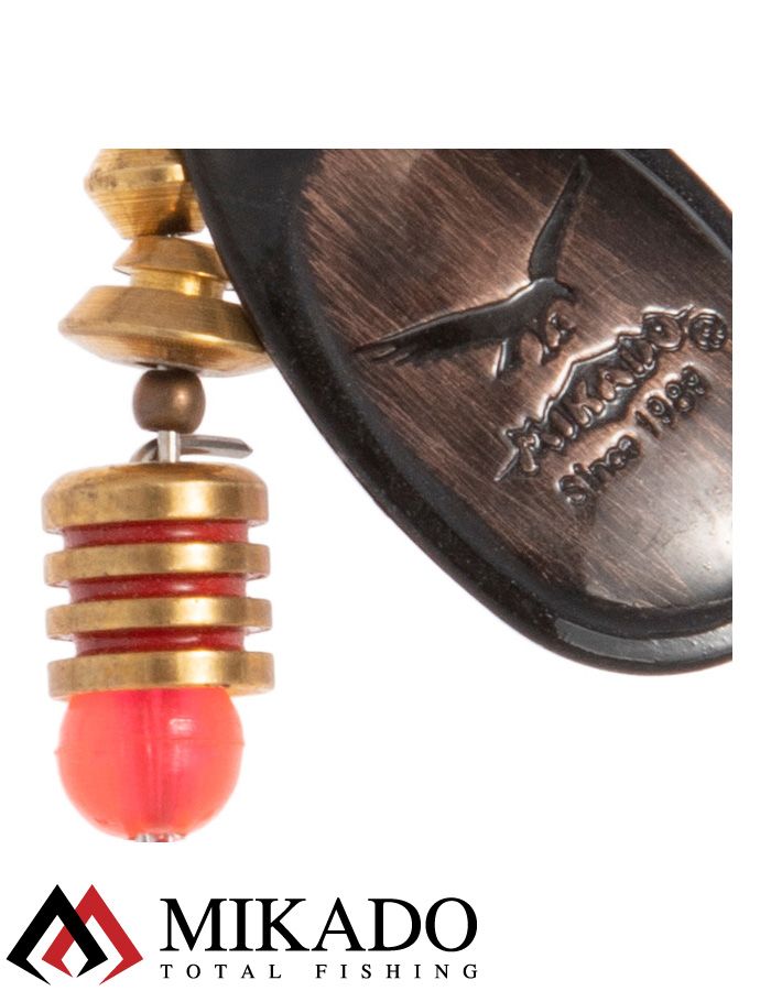 Блесна вращающаяся Mikado FOCUS №5, 12.1 г., состаренная медь, длина лепестка 48 мм.