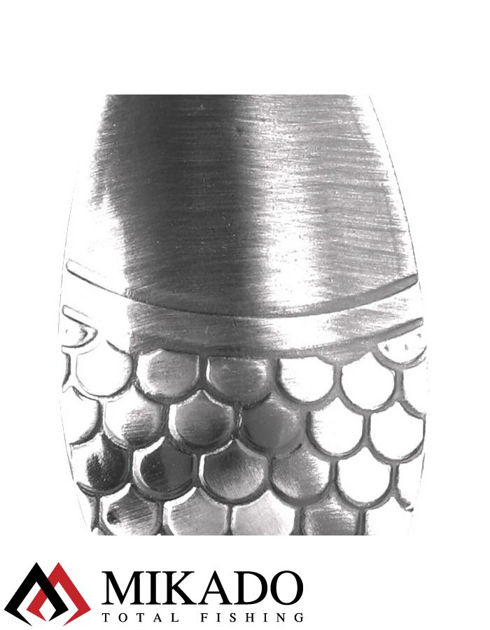 Блесна колеблющаяся Mikado ALGA №0, 10 г., 4.4 см., состаренное серебро