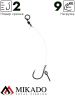 Поводок для плав бойлов Mikado CHOD RIG LONG 6см, кр.№2, 20 lbs, леска Chod Line с винтом (уп.-3шт.)