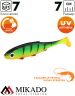 Виброхвост Mikado REAL FISH 7 см., 2.5 г., FIRETIGER (7 шт.)
