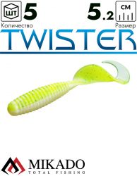 Твистер Mikado TWISTER 52 мм., 1.7 г., 16T (5 шт.)