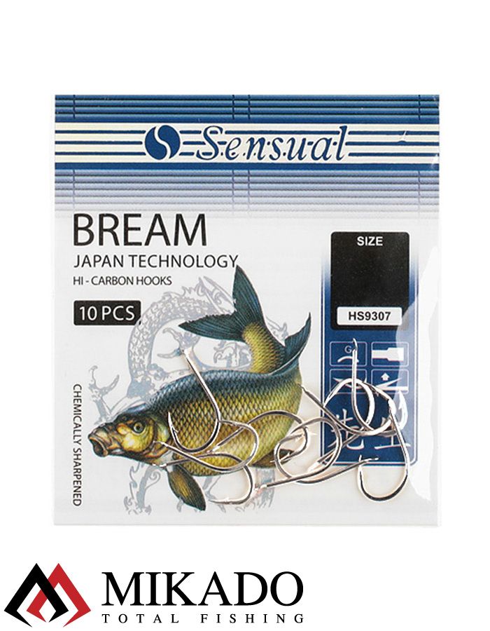 Крючки Mikado SENSUAL - BREAM № 12 NI (с лопаткой) ( 10 шт.)