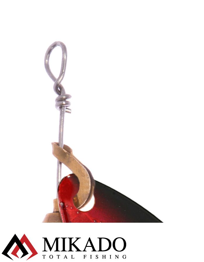 Блесна вращающаяся Mikado STREAM №4, 14 г., серебро 57 HOLO, длина лепестка 60 мм.