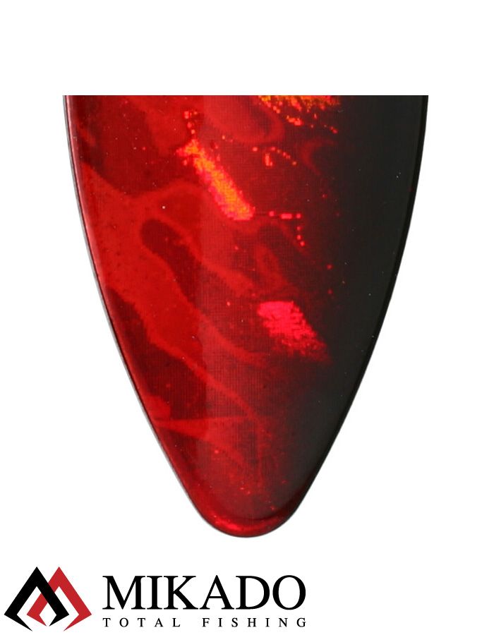 Блесна вращающаяся Mikado STREAM №4, 14 г., серебро 57 HOLO, длина лепестка 60 мм.