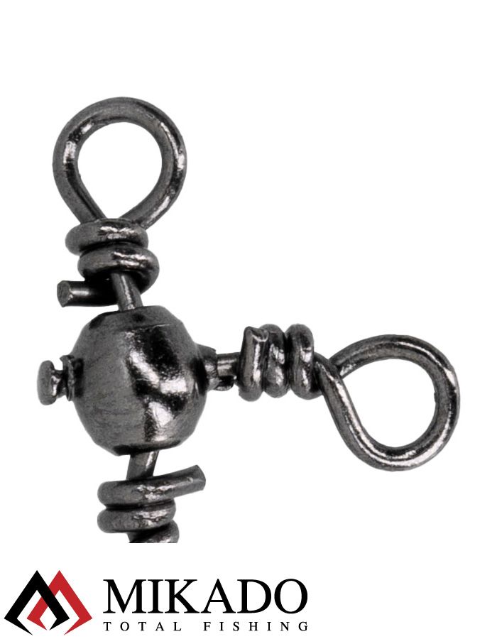 Вертлюжок тройной Mikado Crossline BN № 4,  тест 30 кг. (5 шт.)