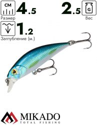 Воблер Mikado FLAMENCO BLUE BLEAK 4.5 см. тонущий