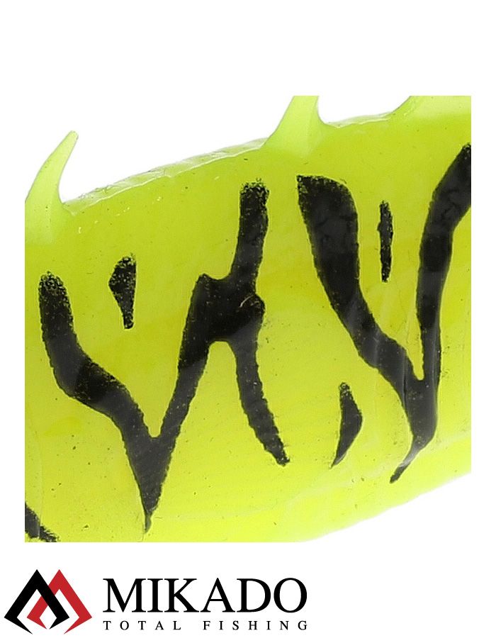 Виброхвост Mikado REAL FISH колюшка 5см., желто-черный (5шт.)