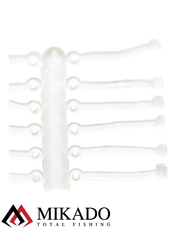 Стопоры для бойлов Mikado с отверстием для крючка, жесткие, белые (24 шт.)