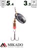 Блесна вращающаяся Mikado BLASTER №3, 5.4 г, серебро 00, длина лепестка 32 мм.