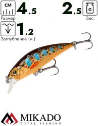 Воблер Mikado FLAMENCO BROWN TROUT 4.5 см. тонущий