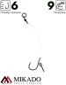 Поводок для плав бойлов Mikado CHOD RIG LONG 6см, кр.№6, 20 lbs, леска Chod Line с винтом (уп.-3шт.)