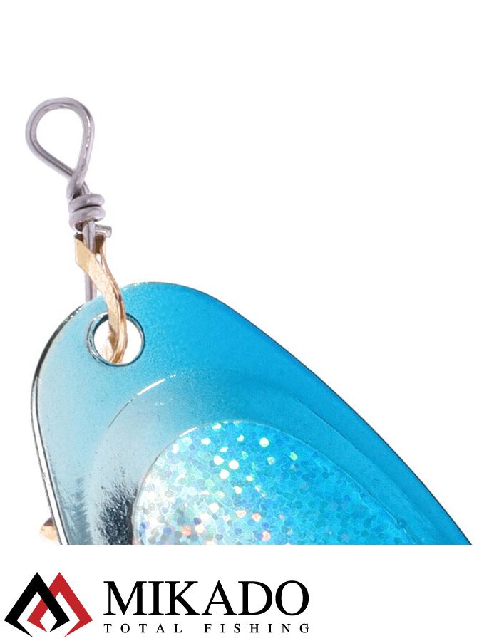 Блесна вращающаяся с кисточкой Mikado BLASTER № 4, 8 г., серебро/00H