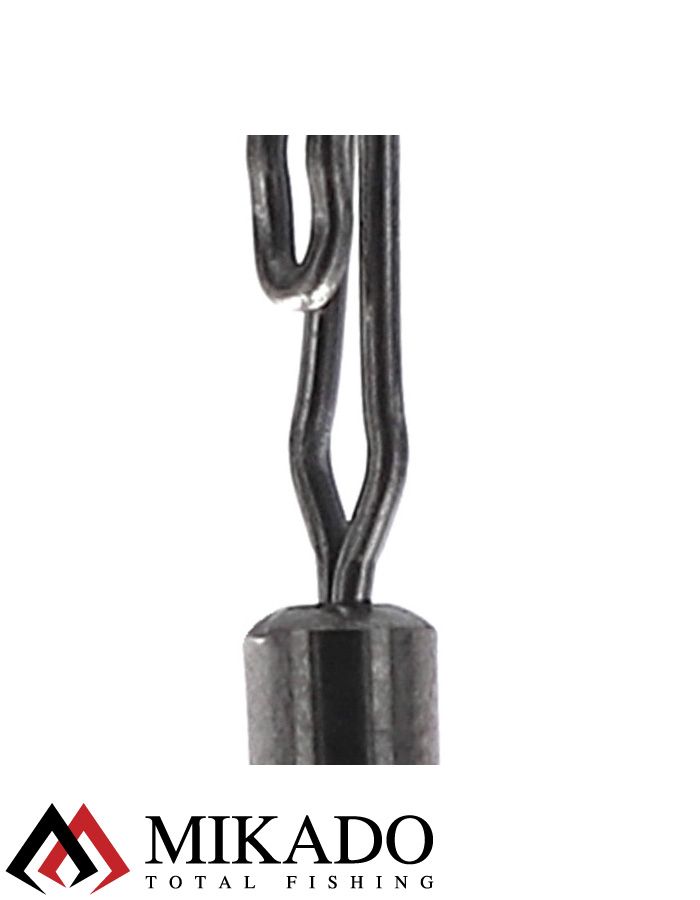 Вертлюг Mikado с быстросъёмником и фиксатором, роликовый №8, чёрный никель (4 шт.)