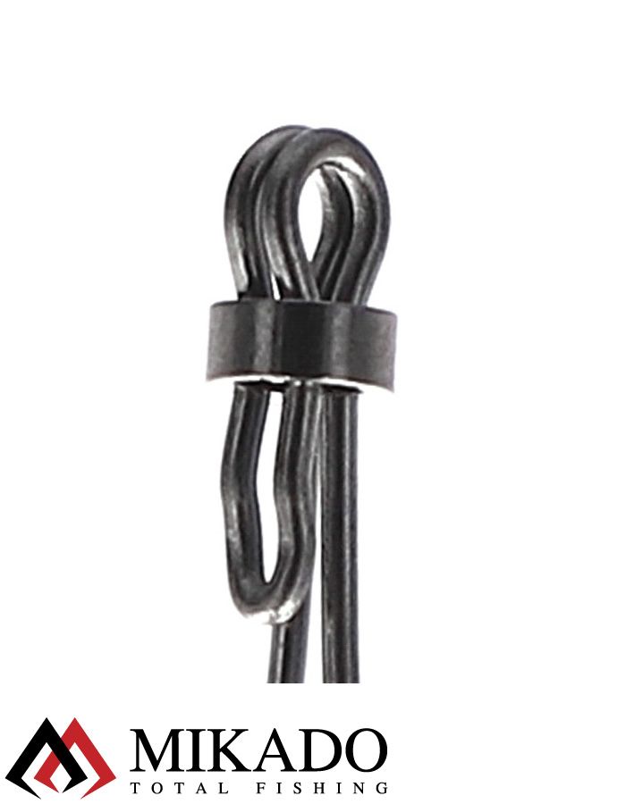 Вертлюг Mikado с быстросъёмником и фиксатором, роликовый №8, чёрный никель (4 шт.)