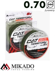 Плетеный шнур Mikado CAT TERRITORY OCTA 0,70 green (150 м) - 76.40 кг.