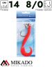 Морская оснастка Mikado PILK TWIST RIG 14см, крючок № 8/0 (RED)