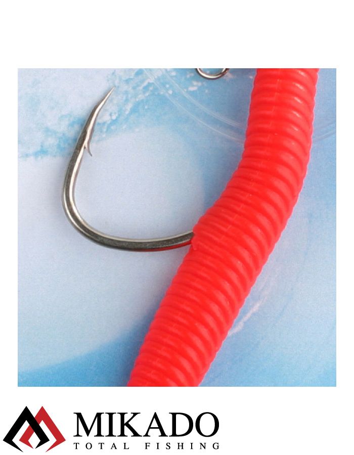 Морская оснастка Mikado PILK TWIST RIG 14см, крючок № 8/0 (RED)