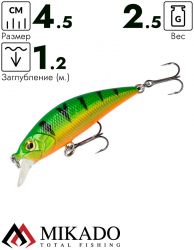 Воблер Mikado FLAMENCO FIRETIGER 4.5 см. тонущий
