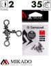 Вертлюжок тройной Mikado Crossline BN № 2,  тест 35 кг. (5 шт.)