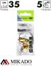 Поводок стальной Mikado Lithanium с вертлюжком и застёжкой FS 35 см., 5 кг. ( 2 шт.)