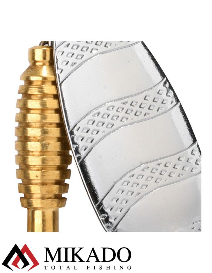 Блесна вращающаяся Mikado DRONE №4, 23.5 г., серебро 01, длина лепестка 54 мм.