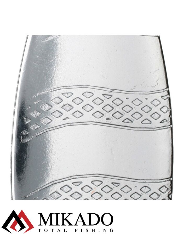 Блесна вращающаяся Mikado DRONE №4, 23.5 г., серебро 01, длина лепестка 54 мм.