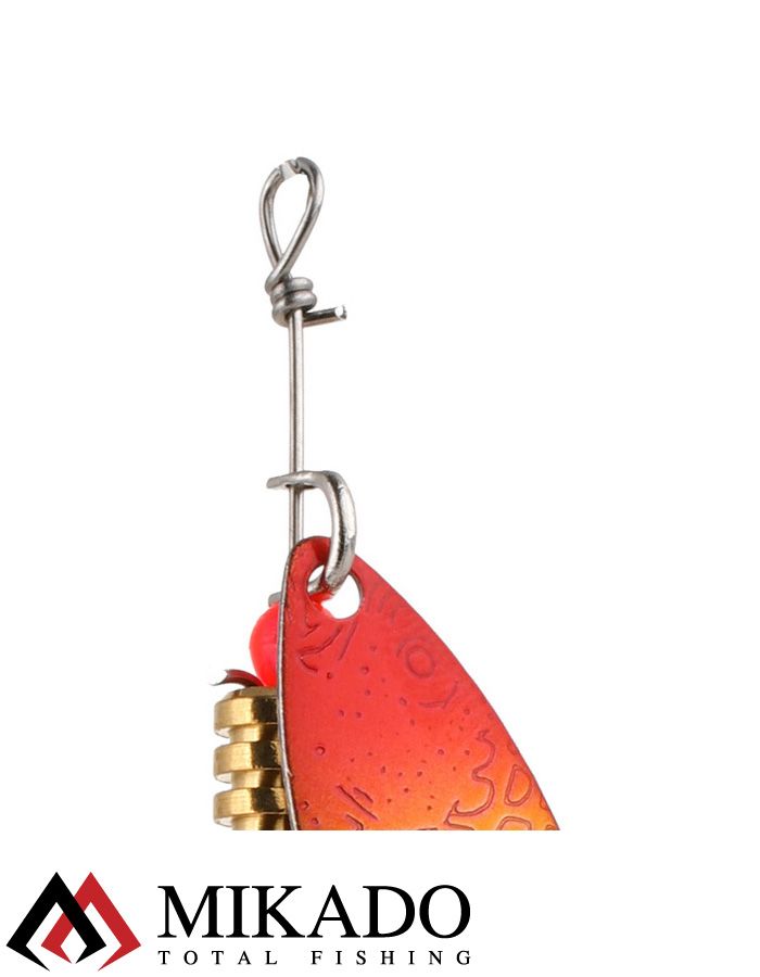 Блесна вращающаяся Mikado STREAM №0, 3 г., серебро с мушкой 13, длина лепестка 25 мм.