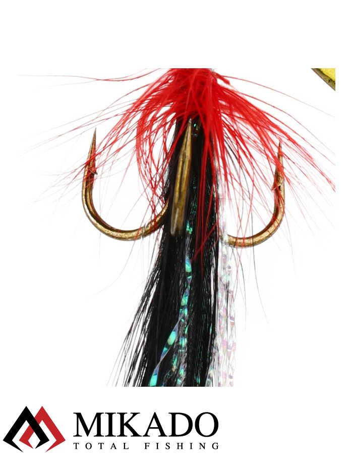 Блесна вращающаяся Mikado STREAM №0, 3 г., серебро с мушкой 13, длина лепестка 25 мм.