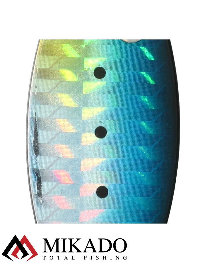 Блесна вращающаяся Mikado STREAM №4, 14 г., серебро 63 HOLO, длина лепестка 60 мм.