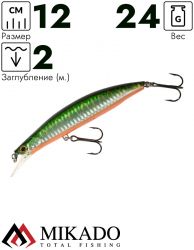 Воблер Mikado SHALLOW MINNOW 12 см. / 14 - тонущий