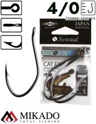 Крючки Mikado SENSUAL - CAT FISH № 4/0 BN (с ушком) ( 2 шт.)