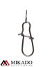Поводок стальной Mikado Lithanium с вертлюжком и застёжкой FS 45 см., 10 кг. ( 2 шт.)