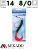 Морская оснастка Mikado PILK TWIST RIG 14см, крючок № 8/0 (BLACK/RED)